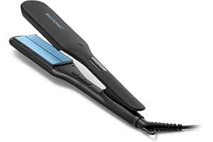 BIO IONIC Onepass Styling Flat Iron with NanoIonic & Moisturizing Heat Technology, Hydrated and Frizz-Free Hair, Ceramic Hair Straightener with Silicone Strip for Gentle OnePass Styling
