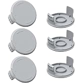 LXVZVX 6 Pack AC14HCA Trimmer Spool Cover Cap, Compatible with Ryobi One+ 18V 24V 40V Cordless String Trimmers, Replacement for 993373001 3411546-7G Weed Eater Parts