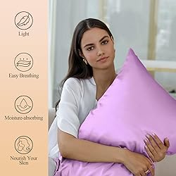 Satin Body Pillow Cover, Lavender Silky Cooling