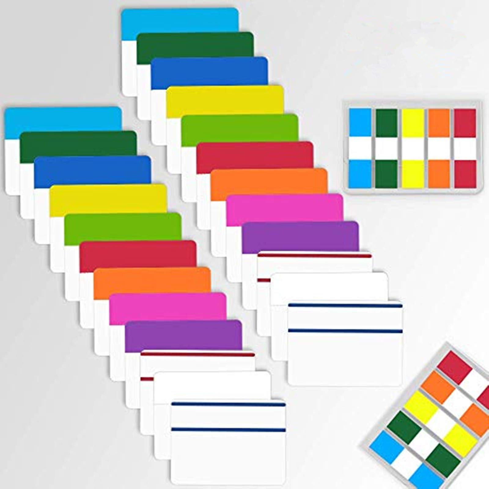 4EVERHOPE 680 Piece Sticky Index Tabs - 2 Inch Page Markers, Writable & Repositionable Filing Tabs Flags Labels for Book Notebook Binders File Folders, 26 Sets 12 Assorted Colors