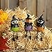Witch Hat Shelf Sitter Black 6 x 3 Resin Stone Halloween Figurines Set of 3