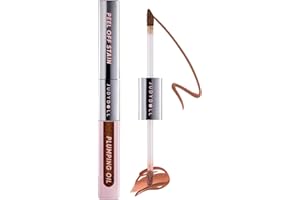JUDYDOLL Peel Off Stain and Plumping Oil Duo - Long-Lasting Lip Stain with 3D Plumping Gloss, Hydrating and Non-Sticky Formula, Stocking Stuffers (#05 Coco Bronze)