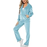 Aitmoask Velour Track Suits for Women Set Fall Sweatsuits 2 Piece
