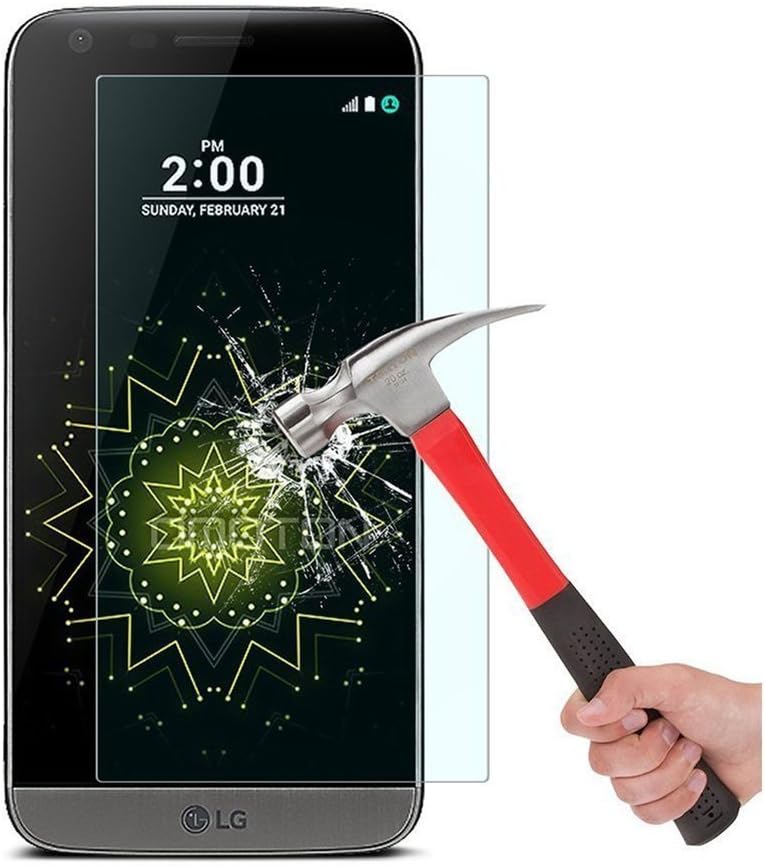 SUPTMAX LG G5 Screen Protector, 9H LG G5 Tempered Glass [Scratch Free][Easy Install] Ultra-clear 0.26mm 0.25D Round Edge for LG G5 (Tempered Glass)
