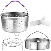 Haswe Steamer Basket for instant Pot Pressure Cooker, Accessories Set Compatible with 5/6/8 Qt InstaPot -18/8 Stainless Steel