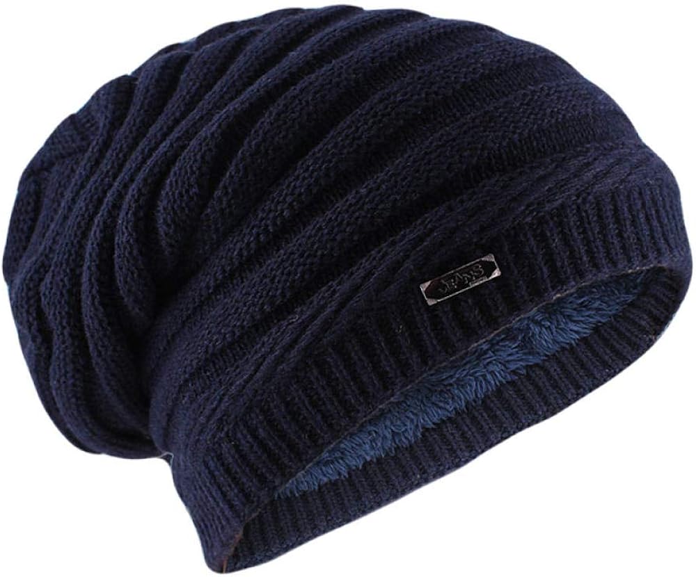 Berretto Invernale Unisex Slouch Beanie - Cotone E Poliestere, Elastico, Caldo E Morbido