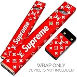 Original Skin Decal for PAX JUUL (Wrap Only, Device Is Not Included) - Protective Sticker (LV Supreme Red)