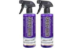Nanoskin SPEEDY BRITE Pro Grade Wheel & Tire Acid Cleaner, 32 Oz. (2x16Oz) - Chrome & Coated Wheel Safe, Cleaning with Organic Acid | Removes Brake Dust & Road Grime for Auto Detailing, Body Shop Safe