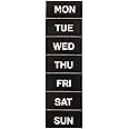MasterVision Days of The Week Magnets, 1 x 2 Inches Each, 7 Magnets, Black/White