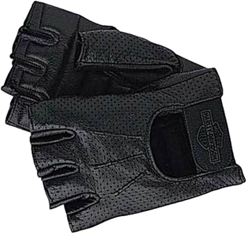 Harley Davidson Men S Perforated Leather Fingerless Gloves Size Medium Gloves Amazon Canada