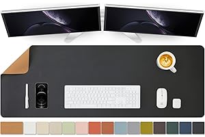 HOMIEAZICOZI Large Cork Desk Mat - 47.2"x 17" Desk Pad for Office and Home - Ideal for Large Mouse Pad and Desk Mats on Top of Desks(Black)