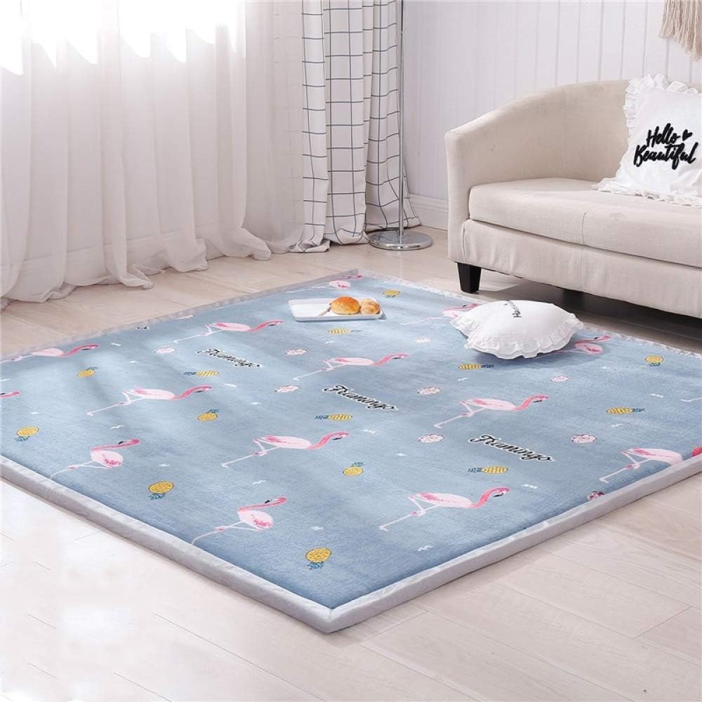 Nfudishpu Infant Shining Home Carpet Coral Fleece Rug Tatami Carpet Living Room Rug Bedroom Mat Baby Play Mat Rugs for bedrooms 200X220