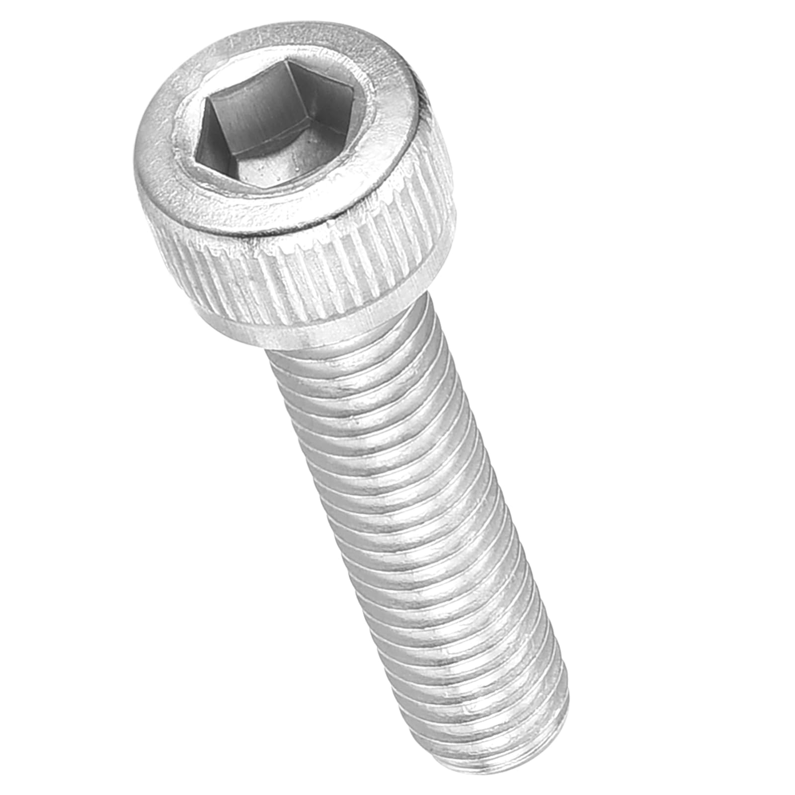 METALLIXITY Socket Head Cap Screw(M5-0.8x20mm)50Pcs, 304 Stainless Steel Allen Socket Drive Metric - Machine Internal Hex Screw UNC Coarse Thread, Silver Tone
