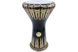The 17.75'' Stunning Metallic Darbuka Doumbek Gawharet El Fan (Metalic Black)