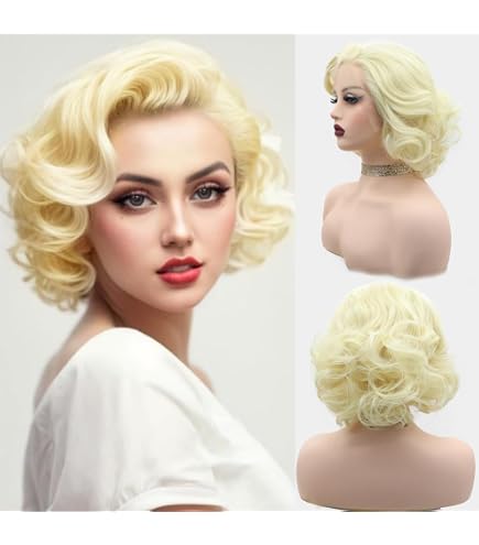 Amazon.com : iwonawig Shoulder Length Wavy Synthetic Lace 