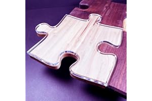 YUXUANISH Acrylic Router Template,Puzzle Piece Serving Board Router Template for Charcuterie Home Kitchen Cutting Board Handle (Large)