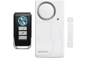 HENDUN Upgraded Door Alarm for Home Security,Pool Alarm for Kids Safety, House Security Sensor,Door Chime with Delay,Wireless Doorbell Ring When Opened (2 Pack)