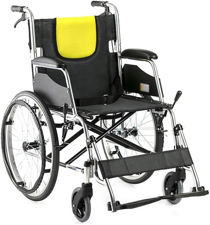 ZHAS Fauteuil Roulant en Alliage Pliable, Adapté pour Les Personnes âgées, handicapés, léger en