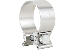 Elifecenter ID 2 Inch Exhaust Clamp,Narrow Band Muffler Clamp Stainless Steel for OD 2 inch Pipes