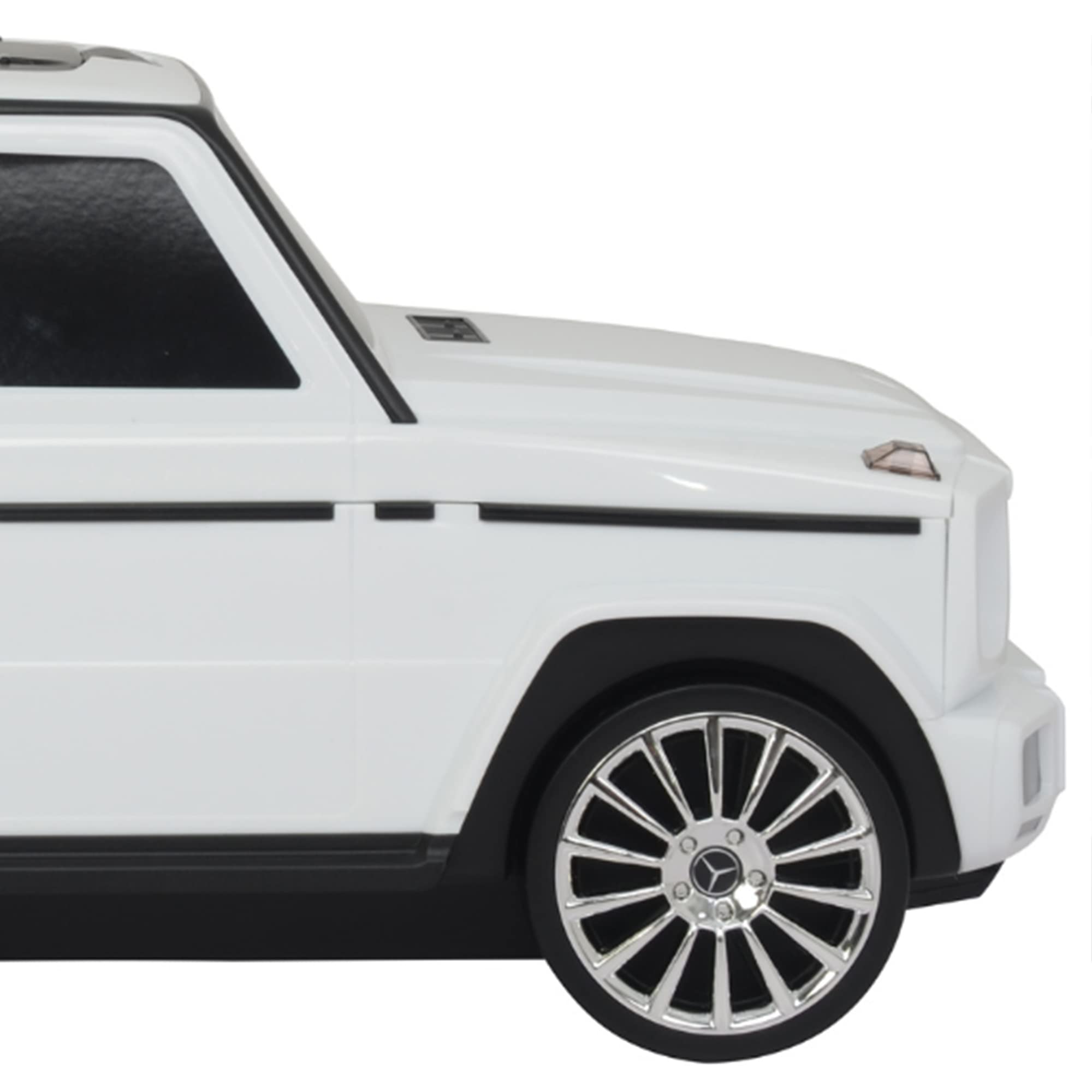 Merc Suitcase White Push Car