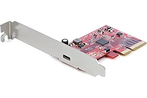 StarTech.com 1-Port USB 3.2 Gen 2x2 PCIe Card, USB-C 20Gbps PCI Express 3.0 x4 Adapter, Data Only, Windows/macOS/Linux, TAA