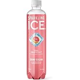 Sparkling Ice, Pink Grapefruit Sparkling Water, Zero Sugar Flavored Water, with Antioxidants and Vitamins, 17 fl oz Bottle