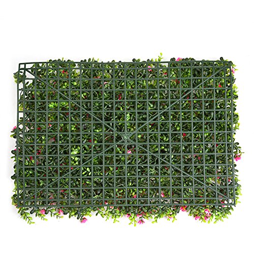 Artificial Hedge with Flowers Faux Greenery Privacy Screens Green Hedge