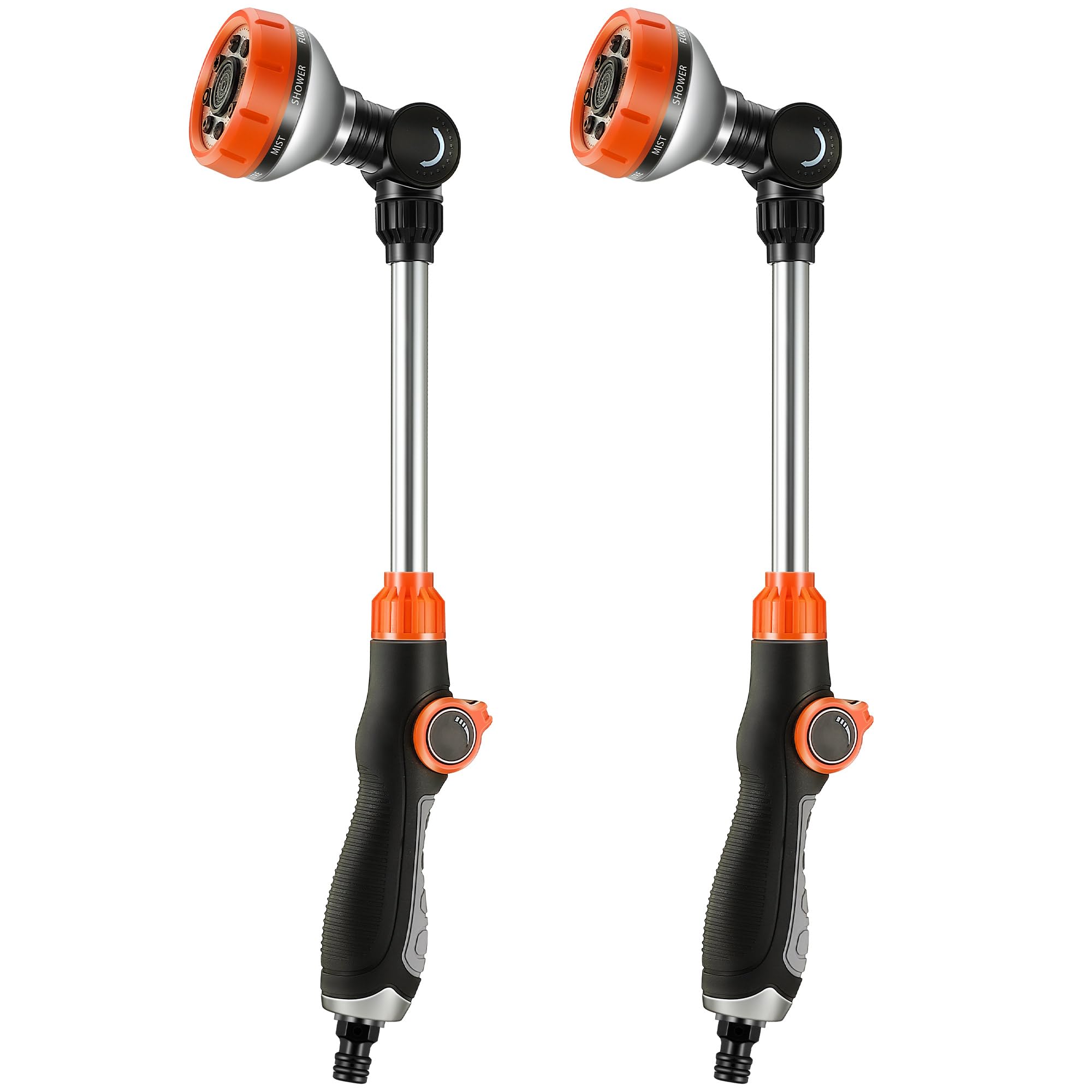 Photo 1 of Saillong 2 Pack Garden Hose Wand, Adjustable Watering Wand with Textured Handle, 8 Spray Patterns Hose Sprayer for High Plants, Lawn, Car Washing and Irrigation