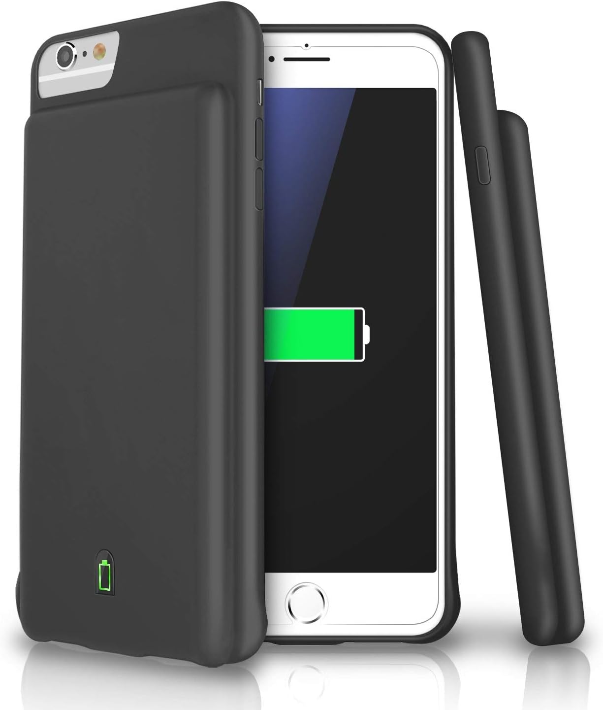 Battery Case for 4.7'' iPhone 8/7/6s/6 4500mAh Ultra Slim Extended Battery Rechargeable Protective Portable Charger Support Headphones (Black)