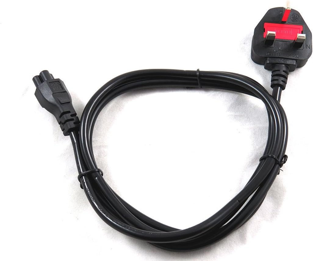 AMSK Power 3-Prong 6 Ft 6 Feet United Kingdom UK AC Laptop Power Cord Cable for Dell IBM HP Compaq Asus Sony Toshiba Lenovo Acer Gateway MSI Notebook Computer Power Supply Cord Charger…