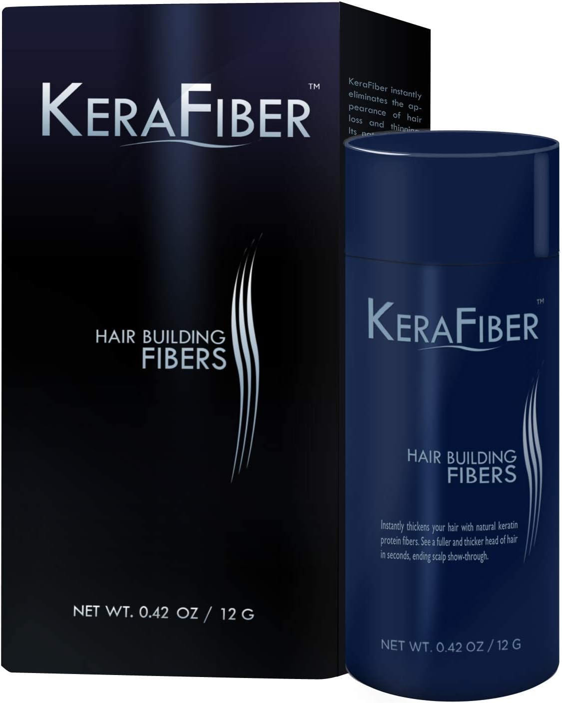 KeraFiber Hair Building Fibers - Keratin Hair Illusion Fibers for Thicker Hair in 30 Seconds, 12 g, Colour Auburn