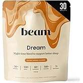 Beam Dream Sleep Powder, L-Theanine, Apigenin, Reishi and Magnesium, Third Party Tested Natural Sleep Aid & Sleep Supplement, Health and Wellness Gift, Natural Sleep Support, Non-GMO, 30 Servings