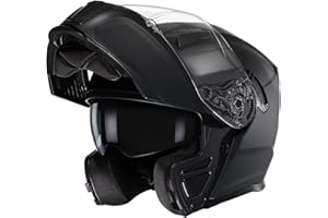 TRIANGLE Modular Motorcycle Helmets for Men Flip Up Full Face Helmet Dual Visor with Internal Sunshield DOT Approved