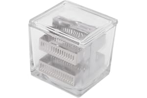 Glass Staining Cover Storage Jar, Clear Glass Staining Jar with Sealing Lids Microscope Slides Specimen Jars (30 Slides Capac