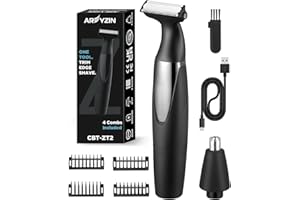 AREYZIN Beard Trimmer for Men Nose Hair Trimmer Electric Razors for Men and Mens Shaver for Professional Shaving Body Groomer with USB Rechargeable Cable, 8000RPM, Wet and Dry Use