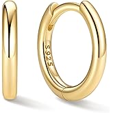 ChicSilver Sterling Silver Hoop Earrings for Women Hypoallergenic 925 Sterling Silver Huggie Earrings for Women Dainty Earring (8/10/12/14/16/18/20MM)