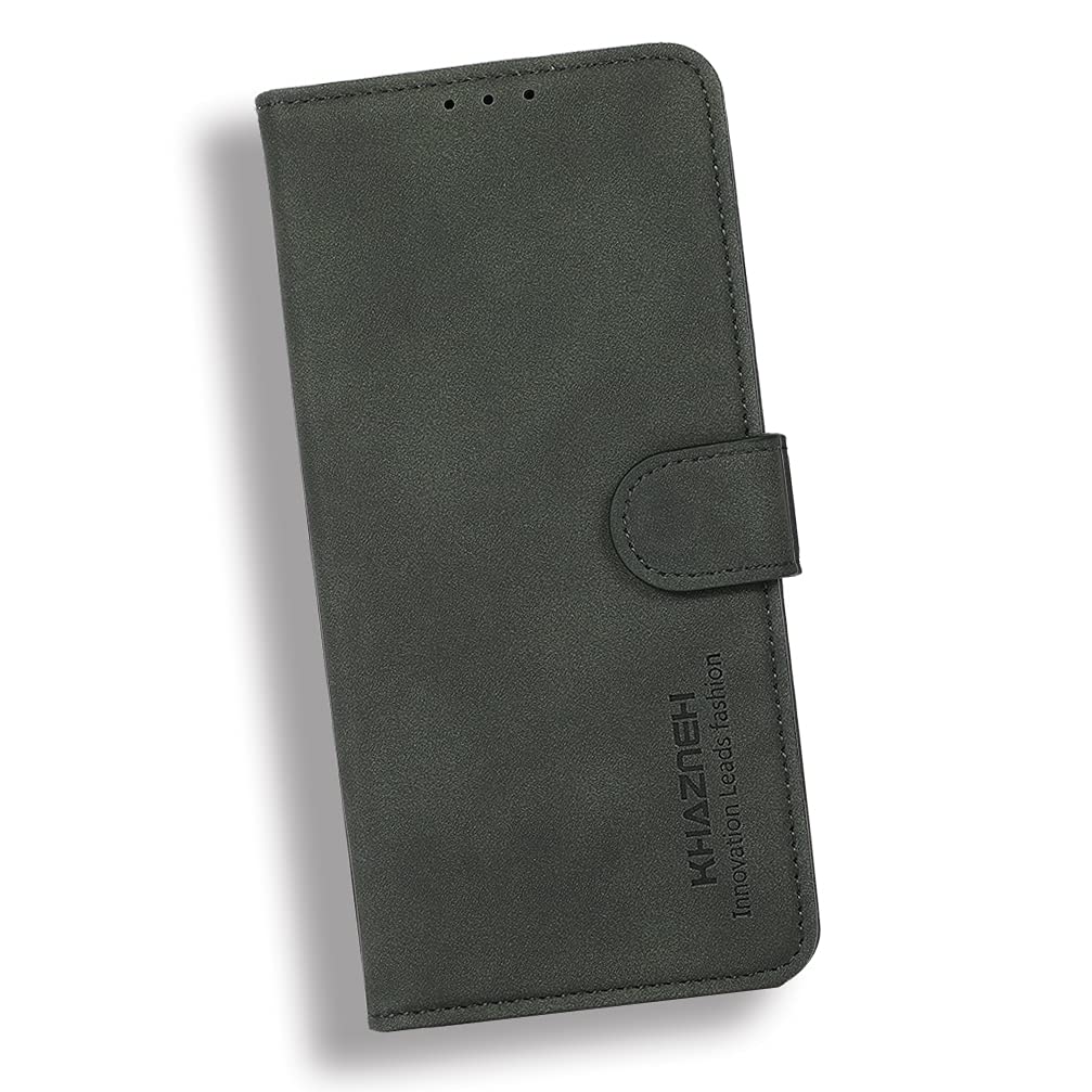 BRAND SET Phone Case for OnePlus Nord CE 2 5G Wallet Case with Card Holder, PU Flip Leather Cover Case for OnePlus Nord CE 2 5G-Dark Green