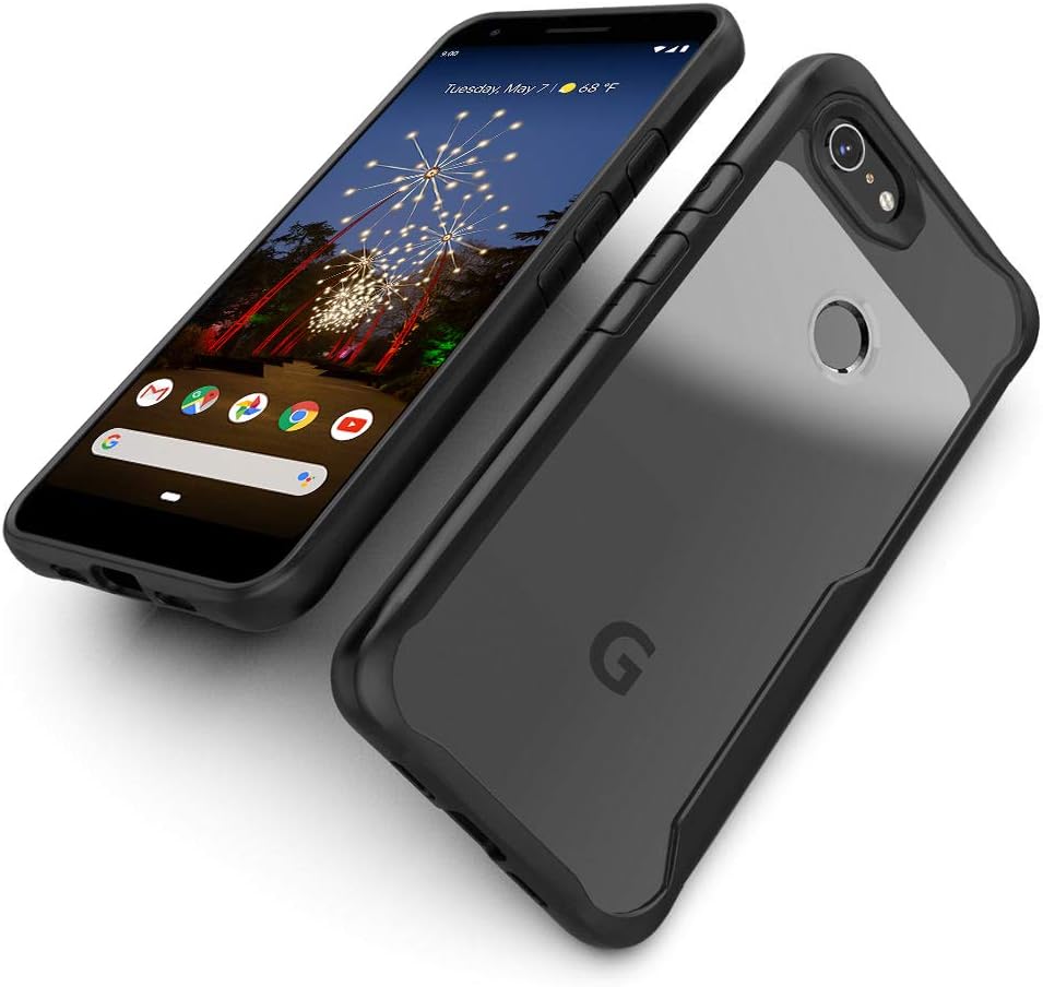 IDEA LINE Google Pixel 3a Case, Shockproof Slim Fit TPU Cover for Google Pixel 3a (2019) - Black