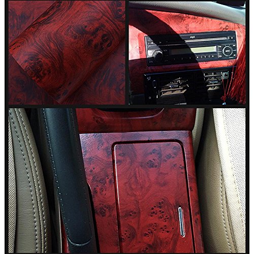 HOHO 20"X49" Wood Grain Textured Wrap Vinyl Sticker Paper Film Decal for Car Interior Furniture Office Appliances