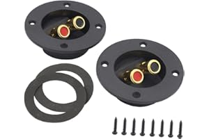 OSOLADY 2Pcs Speaker Box Terminal Cup Zinc Alloy Connector for Car Stereo Subwoofer Wire Connection with Gold-Plated Contacts