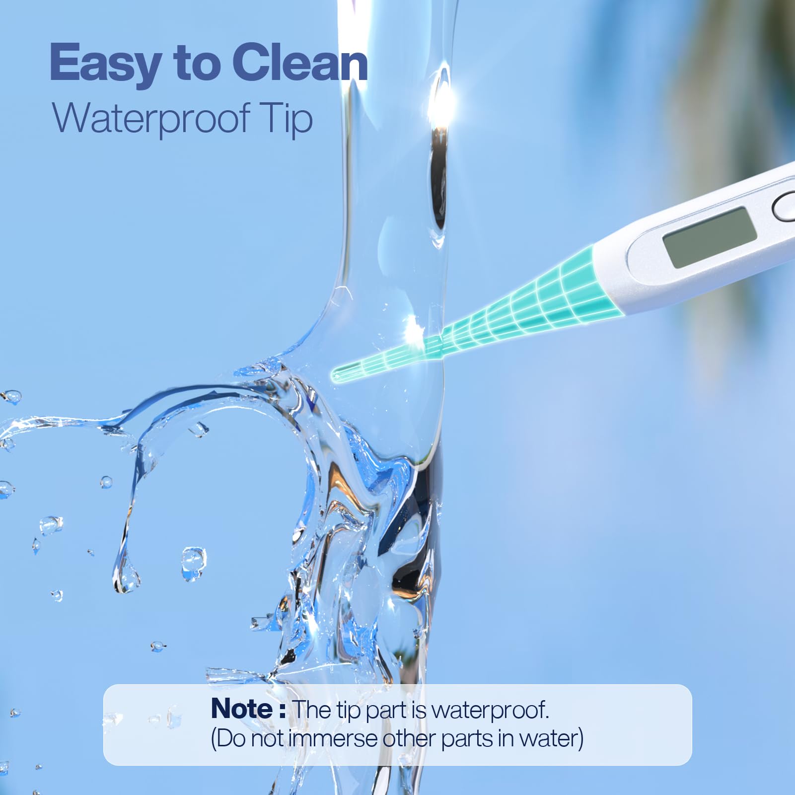 Boncare 10 Seconds Oral Thermometer for Adults and Kids - Accurate & Safe Rectal Thermometer for Baby with Fever Alarm, Digital Thermometer (Blue Green)