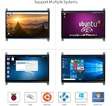 ELECROW 7 Inch Touchscreen Monitor IPS 1024x600 HDMI for Raspberry Pi Windows view 6