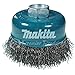 Makita 1 Piece - 3 Inch Crimped Wire Cup Brush For Grinders - Light-Duty Conditioning For Metal - 3