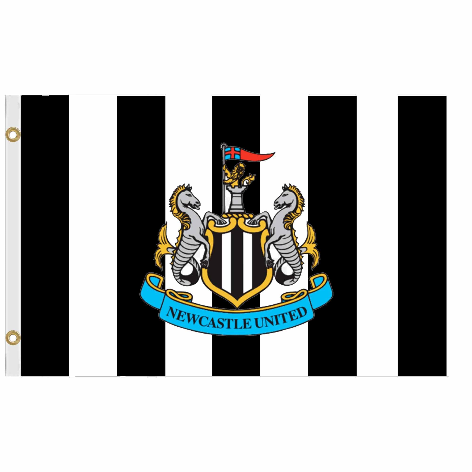 GIFTS 4 ALL Official Giant Newcastle Football Crest Banner, 5ft x 3ft - Match Day Fan Souvenir