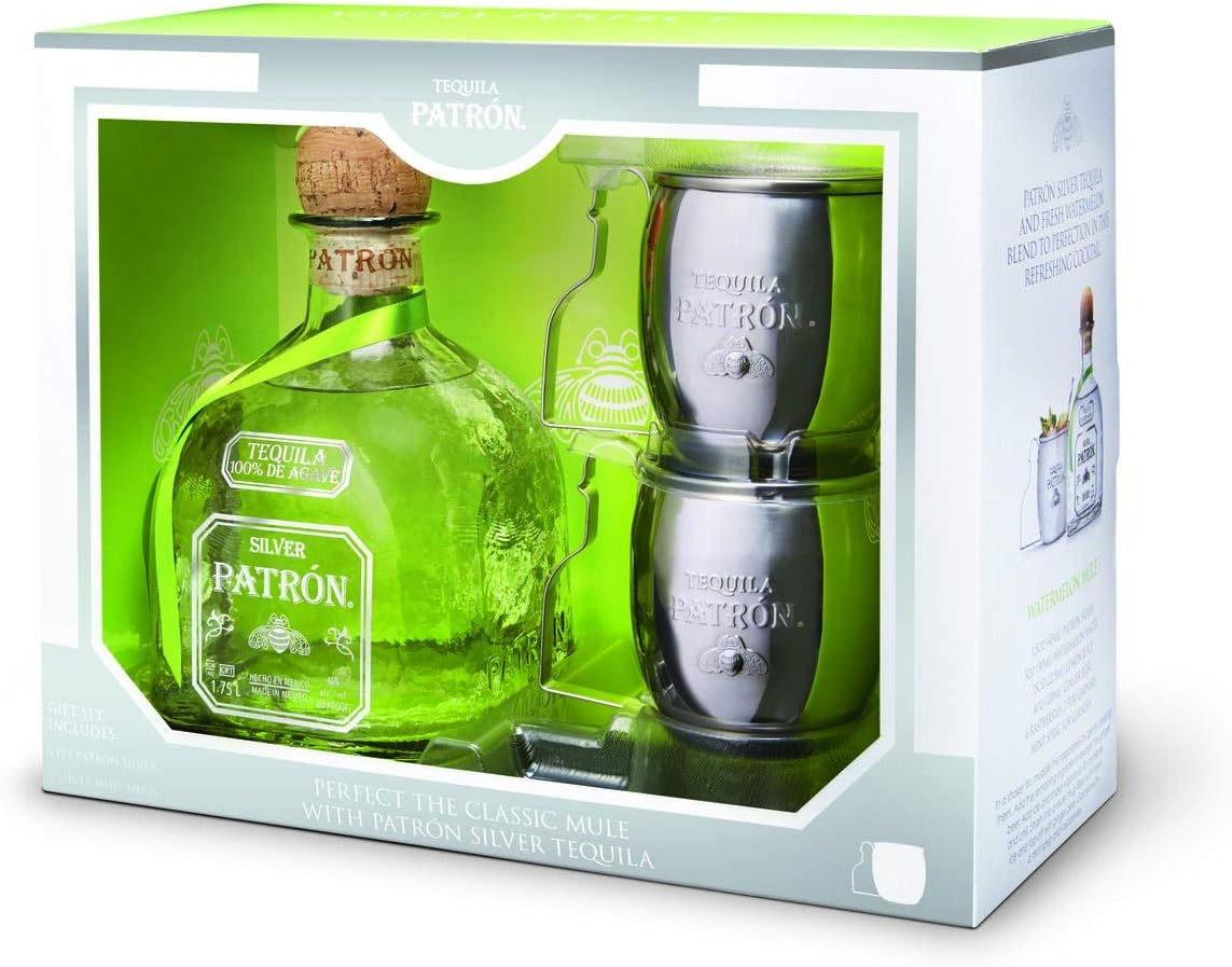 Patrón tequila silver, altopiano di jalisco, limited edition con mule mug, confezione regalo, 70 cl B082PDDXRC
