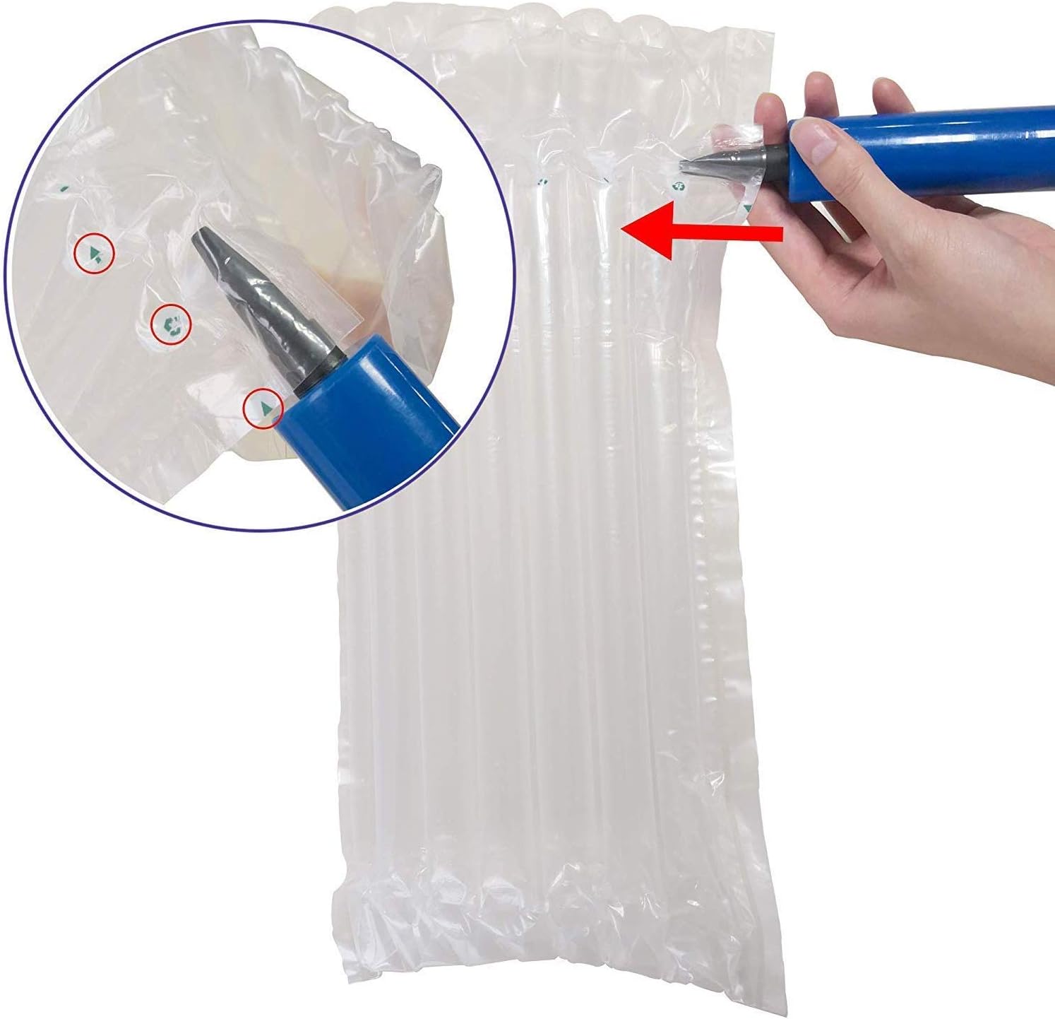 YFOX 10 x Inflatable Wine Bottle and Air Bag Protectors with Air Pump for Transport and Safe Packaging, Transparent - Image 5