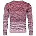 AOWOFS Men's Fashion Slim Fit Pullover Casual O- Neck Gradient Color Warm Knitted Sweater