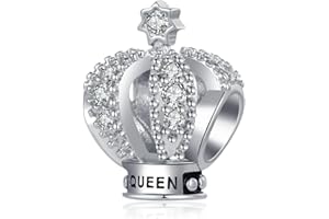 TGLS Princess Queen Crown Charm Compatible With Pandora Bracelets Jewelry Birthday Gifts for Mother Girlfriend Daughter Her Women