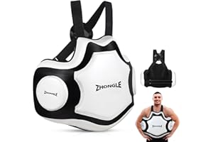 Professional Chest Guard Vest - Thickened EVA Protection for Boxing, Taekwondo, Muay Thai | Adjustable Strap (18.8x33 inch) S