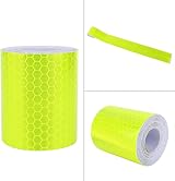 Akozon Fluorescent Orange Reflective Tape 5cm x 5m High Vis Waterproof Warning view 3